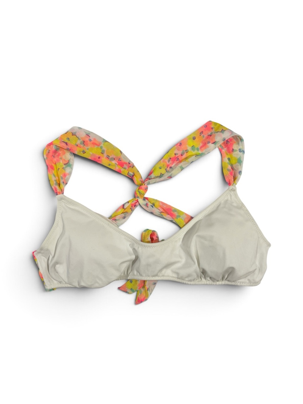 Victoria's Secret White Bikini with Multicolor Straps